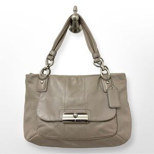 Coach Kristin Leather East West Tote Hobo Shoulder Bag 16814 Mushroom